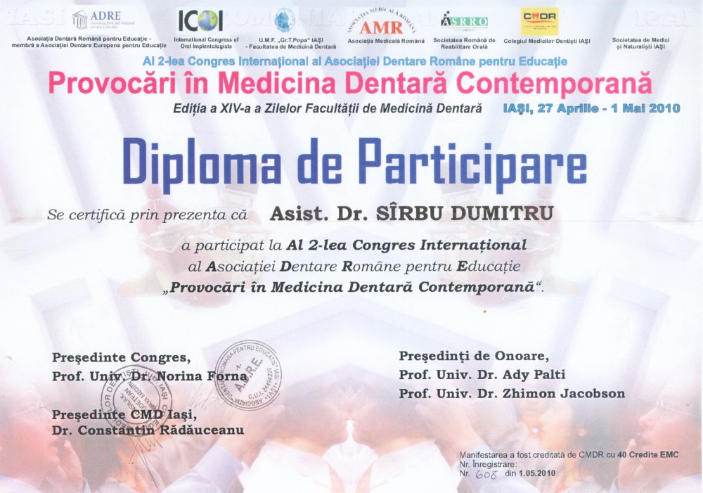 Sîrbu Dumitru medical directordoctor of medical sciencesassociate professor at the state university of medicine and pharmacy 