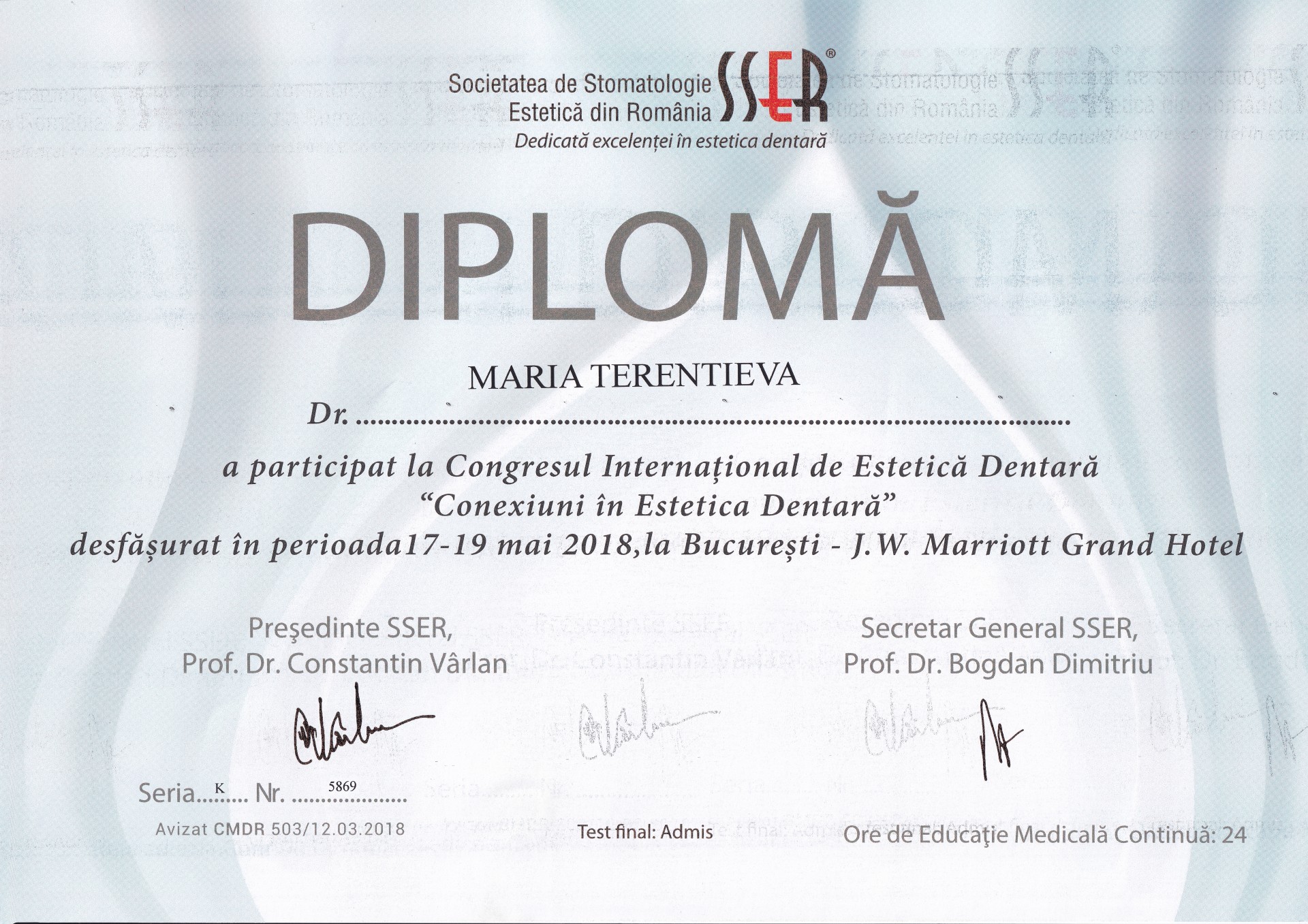 Terentieva Maria medic stomatolog ortoped