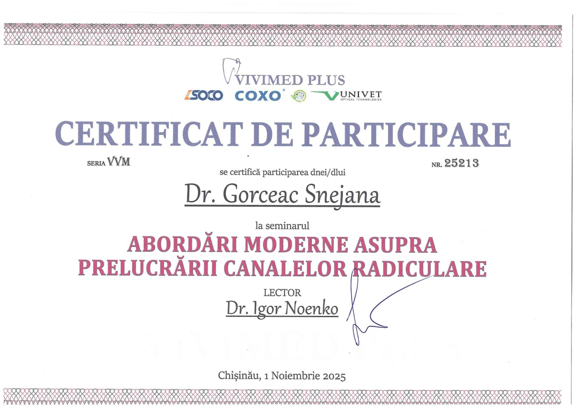 Gorceac Snejana medic stomatolog pedodont
